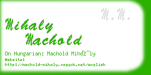 mihaly machold business card